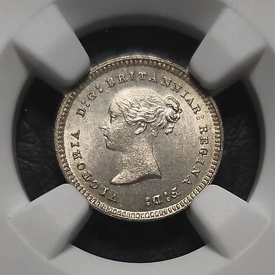 Silver 1885 Great Britain Maundy 2 Pence Half Groat | NGC MS66 • $179.55