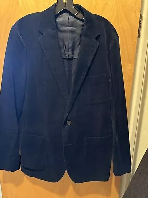 J. Crew Ludlow Corduroy Blazer Navy Blue Size 40 R Men • $65