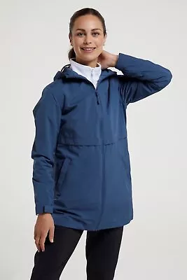 Mountain Warehouse Hilltop II Women's Waterproof Jacket Ladies Hooded Zip Coat • £54.99