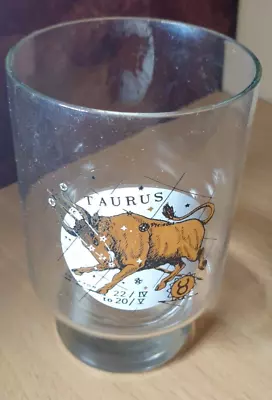 Vintage USSR Juice Whiskey Cognac Glass Glassware Taurus Zodiac Gilded • $51.70