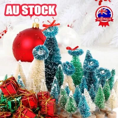 12PCS Mini Christmas Trees Small Pine Tree Table Xmas Decorations DIY Gifts QATL • $9.49