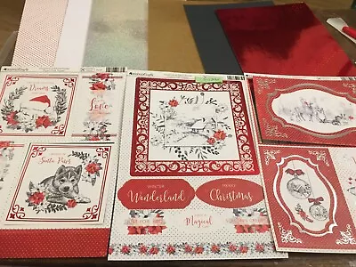 Kanban Christmas Monochrome Card Making Toppers Card RefK3322  **RARE** • £3.99