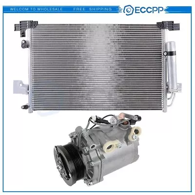 AC Condenser & AC Compressor Cooling Kit For 2008-2010 Mitsubishi Lancer • $191.99