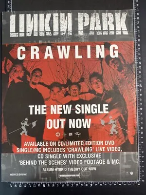 Linkin Park - Crawling - 2001 Vintage Poster Size Advert  • £11.99