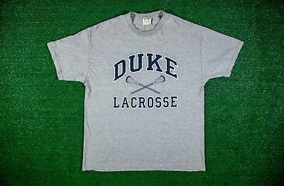 Vintage University Of Duke Lacrosse T Shirt Gray Size XL • $8