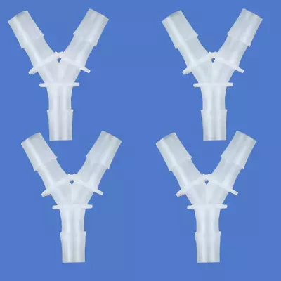 3/8  Hose Barb Fitting Equal Barbed Y Shaped 3 Way Plastic Joint Splicer Mender  • $6.66