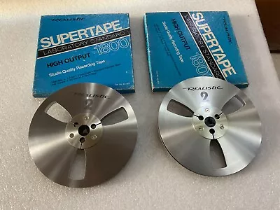 Vintage REALISTIC 7-inch Metal Take Up Reel Empty 1/4 Tape Lot [2] Original. • $140