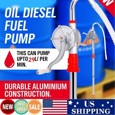Manual Hand Crank  Pump Oil Fuel Transfer Suctin Drum Barrel 55 Gallon • $27.99