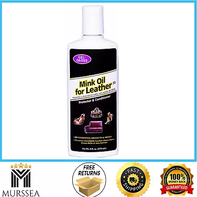 Gel-Gloss TRMO-8 Mink Oil For Leather Conditioner And Protector 8 Oz. • $6.45