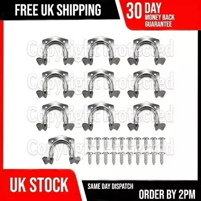 10 Steel Tool Storage Hooks Hanger Handle Holder Hanging Garden Shed Garage Tidy • £5.89