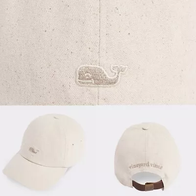 NWT Vineyard Vines Flecked Canvas Classic Baseball Hat Cap Leather Strap • $22.97