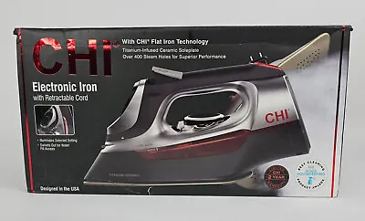 Chi Flat Iron Technology Titanium Infused Ceramic Retractable Cord Steam Iron • $74.99