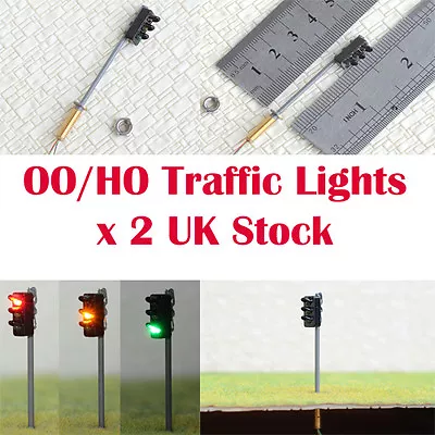 Pack Of 2 Traffic Lights HO / OO Gauge 9v To 16v Common Negative • £12.85