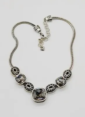 BRIGHTON Venus Rising Faceted Smokey Crystal Necklace STUNNING 17 In • $44.32