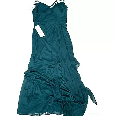 AZAZIE ERIN Dress A-Line Pleated Mesh Floor-Length Dress Size A8 • £47.05