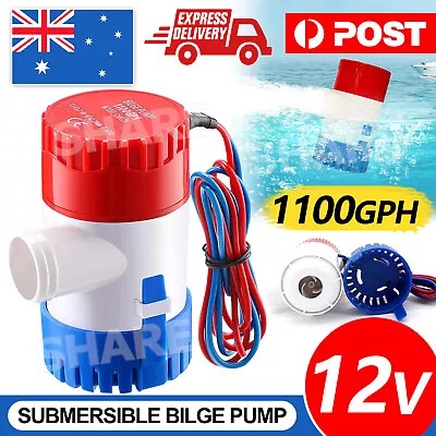 1100GPH Submersible Bilge Water Pump 12V Camp Fishing Boat Caravan Camping AUS • $11.95