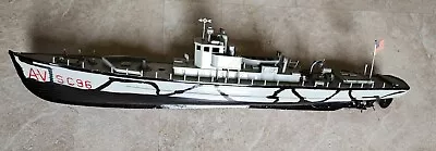 Vintage WW1 US Navy SC-1 Class Subchaser AV-SC96 1:72 Scale - Assembled- • $64.99