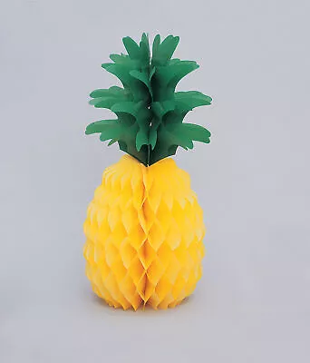 Tropical Pineapple Honeycomb Decoration 33 Cm Hawaiian Party Hanging Standing • £3.35