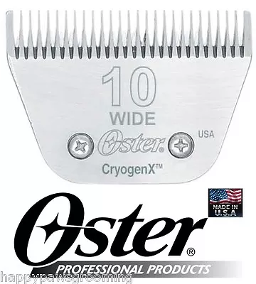  Oster A5 Cryogen X 10 WIDE 10W Blade*Fit A6Andis AGC Wahl KM5 KM10 Clippers • $43.19