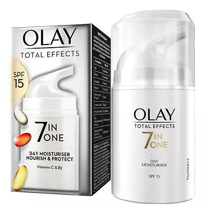 Olay Total Effects Day Cream Moisturiser 7-In-1 Anti-Ageing SPF15 Hydrating 50ml • $25.15
