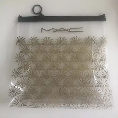 MAC Make-Up / Cosmetics Bag - Gold - Zipped - Brand New - Pretty - Christmas • £5.50