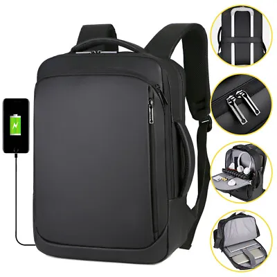 Men Business Travel Laptop Backpack Water Resistant College School Computer Bag • $39.59