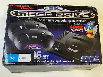 Sega Mega Drive Mini Console W 2 Controllers Black • $220