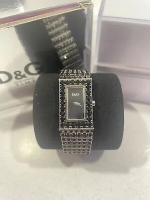 Worn Once D & G Black Diamante Watch • £79.99