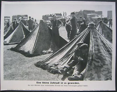 1944 Wehrmacht Infantry Zeltbahn Russia WW2 Large Press German Photo • £10.35