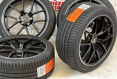 19  Satin Black Wheels Rims Tires Fit Mercedes Benz C300 C350 E300 E350 CLA250 • $1999