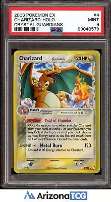 Pokemon 2006 Charizard #4 Holo EX Crystal Guardians PSA 9 • $20.51