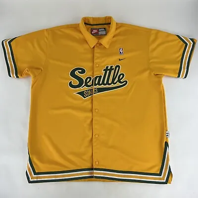 Vintage Nike Team Sports NBA Seattle Supersonics Men’s Warm Up Jersey Size 3XL • $89.96
