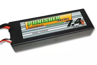 Punisher Series 5200mah 50C 2cell Lipo (Deans Plug) 7.4V Battery • $44.95