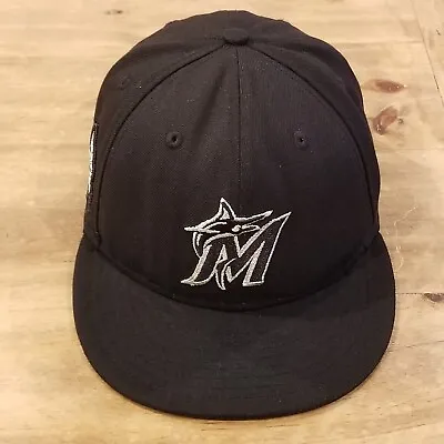 Miami Marlins Hat Cap Snapback New Era Black One Size 9Fifty MLB Baseball • $15.16