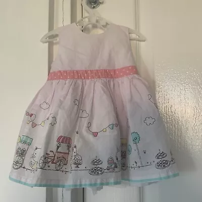 Baby Girls Pink Summer Dress Bunny Pattern Age 0-3 Months By Matalan • £3.99