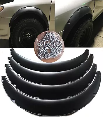 4Pcs 3.5 /90mm Universal Flexible Car Fender Flares Extra Wide Body Wheel Arches • $48.29