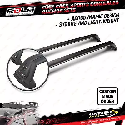 2 X Rola Sports Concealed Roof Rack Bars For Land Rover Discovery 3 Front Rear • $497.95