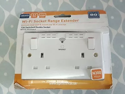BG Electrical Wi-Fi Repeater Double Switched 13A Power Socket 922WR-01 • £7.99