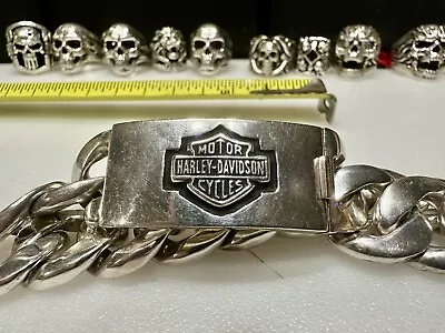 HARELY DAVIDSON M.O.D MENS STERLING SILVER BRACELET 6.0 Oz • $250