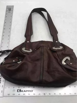 B. Makowsky Womens Brown Leather Inner Pockets Zipper Satchel/Top Handle Bag • $9.99