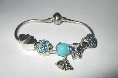 $70 • Buy MHJ Michael Hill Jewellers Silver Charm Bracelet With 1 Pandora Charm, 4 Generic