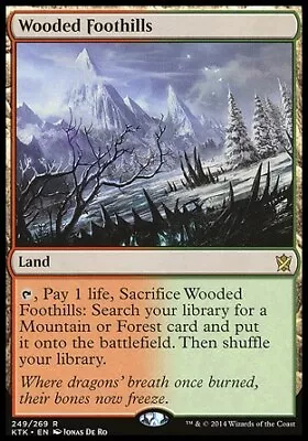 Magic The Gathering MTG Wooded Foothills (249) Khans Of Tarkir   LP • $27.95