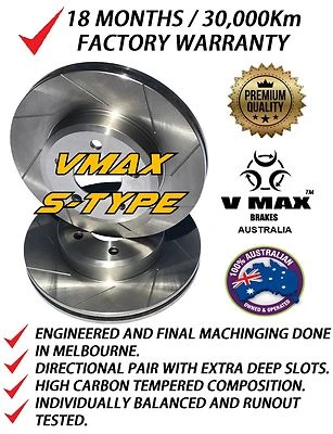 SLOTTED VMAXS Fits NISSAN Navara 4WD D22 ALL 1997-2001 FRONT Disc Brake Rotors • $182