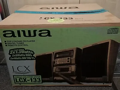 £99.99 • Buy AIWA LCX-133 - Home Audio System CD Cassette Player & Speakers - Boxed & Remote