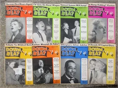 1952 Down Beat Backissue Lot- 8 Issues - Marilyn Monroe Duke Ellingtonetc • $27.99