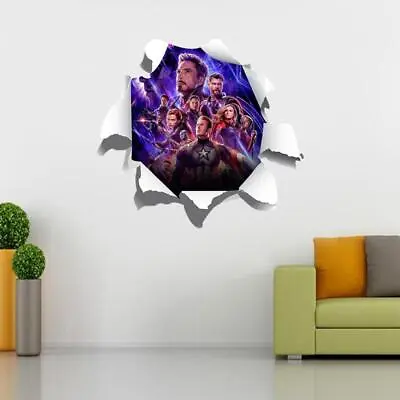 The Avengers Ripped Paper Movie Decal WALL STICKER Decor Mural Marvel FS • £19.36