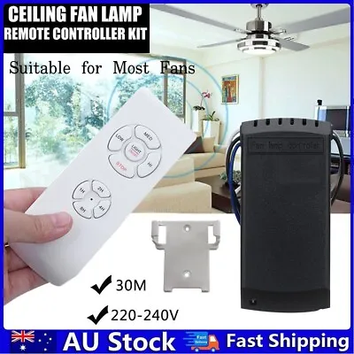$14.99 • Buy 220V Ceiling Fan Lamp Remote Controller Kit Timing Wireless Intelligent Switch