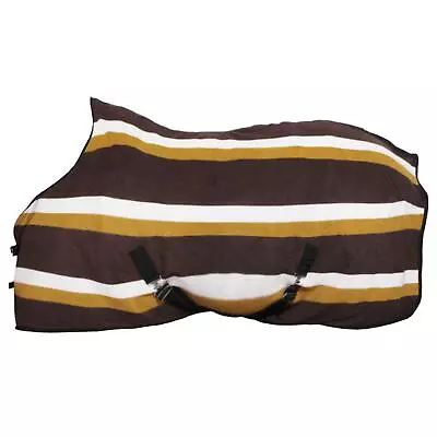 Horse Stable Fleece Rug Mediumweight 250G Fill Winter Standard Neck Brown • £19.99