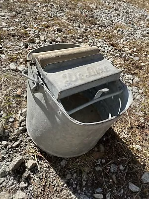 VIntage DELUXE Mop Bucket Wood Rollers • $30