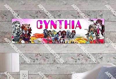 Personalized/Customized Monster High Name Poster Wall Art Decoration Banner • $19